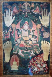 Gnya-Khri btsan-Po, lendário primeiro rei do Tibete, reencarnação do bodisatva Avalokitesvara, um dos líderes temporais e espirituais do Tibete, civilização tibetana