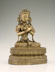 Vajradhara Buddha (liga de cobre e pedras preciosas)