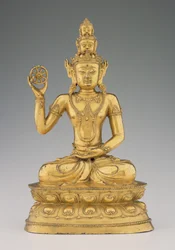 Vajrasattvadhatu Lokesvara (liga de cobre dourada)