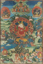 Ganapati Thangka, século XVIII.