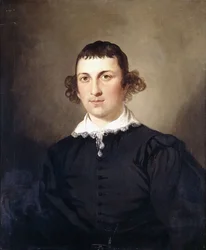 Retrato de um cavalheiro, provavelmente o Sr. Lyte, em traje preto à Van Dyck, 1769