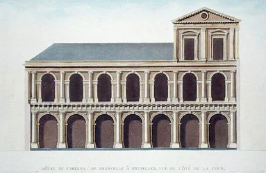 Vista lateral da Residência do Cardeal de Granvelle (1517-86), Bruxelas, de 