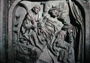 Túmulo de Henrique II (973-1024) e sua esposa Kunigunde, detalhe do Imperador operado por São Bento