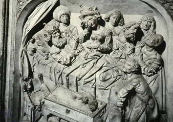 Túmulo de Henrique II 973-1024 e da sua esposa Cunegunda, pormenor da Morte do Imperador, 1499-1513