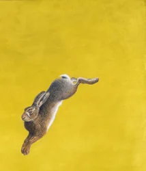 The Leap-Yellow, Aguarela e guache em Arcos 640 g - m2, 101,6 x 86,3cm