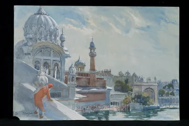 O Refeitório, Templo Dourado, Amritsar, 2012 (wc on paper)