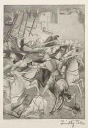Velhos mestres italianos: Batalha de São Éfeso contra os pagãos da Sardenha, 1888-1892.
