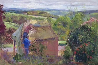 Cobrindo a casa de verão, Lanhydrock House, Cornwall, 1993