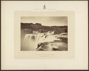 Cataratas de Shoshone, rio Snake, Idaho, vista do topo das cataratas