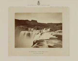 Cataratas de Shoshone, rio Snake, Idaho, vista do topo das cataratas