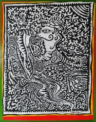 Spirit Genie, 2011, óleo sobre madeira