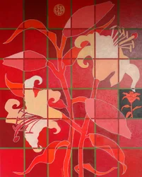O lírio de vermelhão francês, 2012, óleo sobre tela