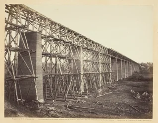 High Bridge sobre o Appomattox, perto de Farmville