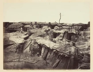 Alojamentos dos homens em Fort Sedgwick