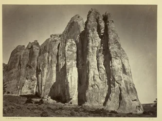 O lado sul da rocha da inscrição, 1873