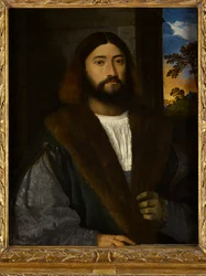 Retrato de um homem de barba (óleo sobre tela)