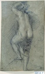 Mulher nua (giz sobre papel)