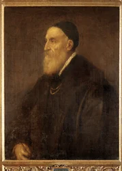 Autorretrato, pintado pouco antes da eclosão da peste em Veneza ... (pintura sobre tela)