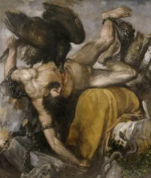 Tityos - Tiziano Vecellio dit Le Titien (1485-1576) - 1548-1549 - Óleo sobre tela - 253x217 - Museo del Prado, Madrid