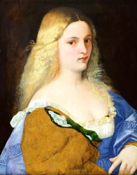 Violante, por Ticiano (ca 1490-1576), óleo sobre tela, 64x51 cm
