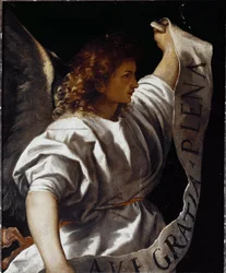 Polyptych Averoldi: Anunciar Anjo