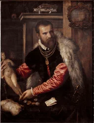 Retrato do antiquário e coleccionador Jacopo Strada (Pintura