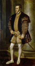 Retrato de Filipe II 1527-1598, Rei de Espanha e Portugal, ca 1554.