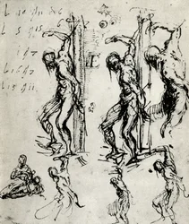 Esboços para São Sebastião em Brescia, c1518, 1937