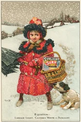 Cartão comercial para Sunlight Soap, c1900