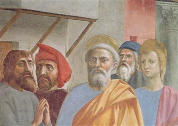 São Pedro curando com a sua sombra: pormenor de São Pedro, c. 1427