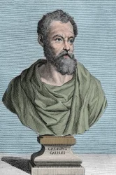 Retrato de Galileu Galilei dit Galilee, astrônomo italiano (1564-1642) gravado por Tommaso Piroli (1752-1824) coleção particular