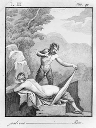 Um sátiro despe uma ninfa, 1804