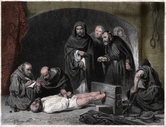Inquisição na Idade Média. 1841 (gravura)