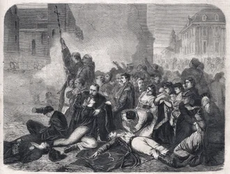 O massacre de civis na Praça do Castelo, em Varsóvia, no dia 8 de abril