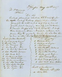 Carta assinada Tootle & Jackson, Council Bluffs, para W.P. Howard, St. Louis, 21 de Maio de 1857