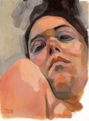 Retrato de uma mulher contemplativa