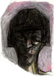 Retrato sombrio e expressivo
