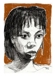 Retrato feminino expressivo