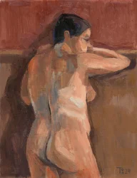 Figura nua inclinada