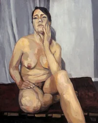 Figura feminina pensativa