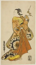 O ator Nakamura Takesaburo I em um papel feminino