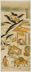 Inverno: Armazenando Arroz (Fuyu: kome osame no zu), nº 4 da série "As Quatro Estações dos Agricultores (Shiki no hyakusho)"