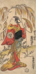 O ator Ogino Isaburo no papel de Katorihime, ca. 1734., c. 1734.