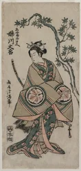 Anekawa Daisuke como Ayame-no-mae, 1760.