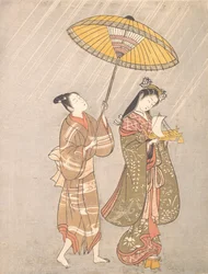 Komachi rezando pela chuva, ca. 1765...