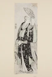 Atores Sawamura S?j?r? III como Minamoto no Yoritomo (impressão a cores de bloco de madeira)