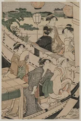 Festa náutica no rio Sumida, 1789.