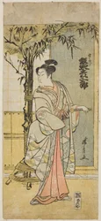 "Edo Murasaki, que morreu no cumprimento do dever", perfurado para Ichimura, 1779