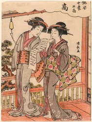 O Mercador (Sho) da série Belezas Ilustrando as Quatro Classes Sociais (Adesugata shi no ko sho)