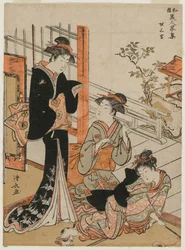 Três mulheres da série Uma Breve Coleção de Belezas Japonesas, 1781.